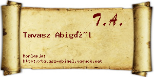 Tavasz Abigél névjegykártya